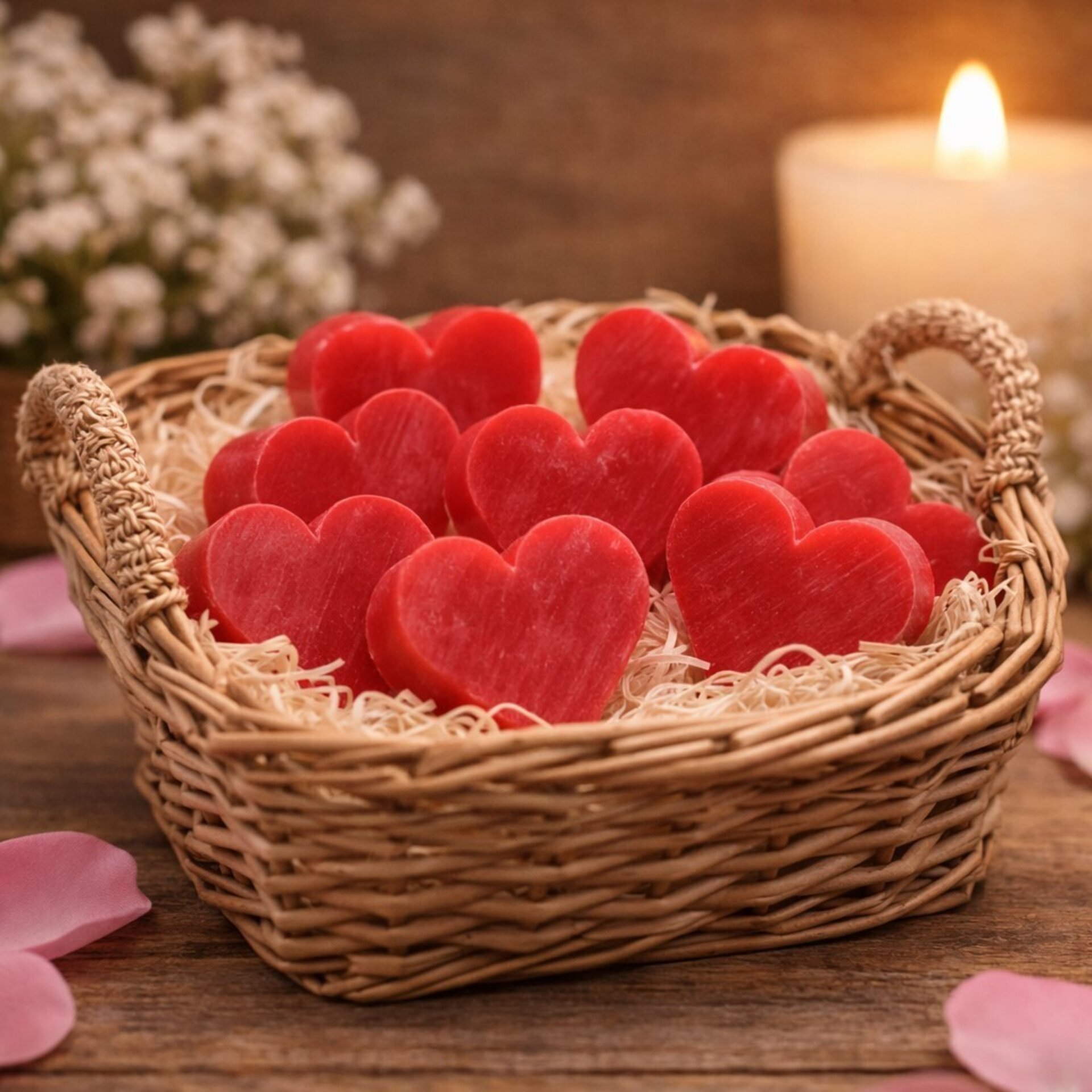 Pack 10 Jabones Corazón Frambuesa 20 g – Detalles para Invitados - 3