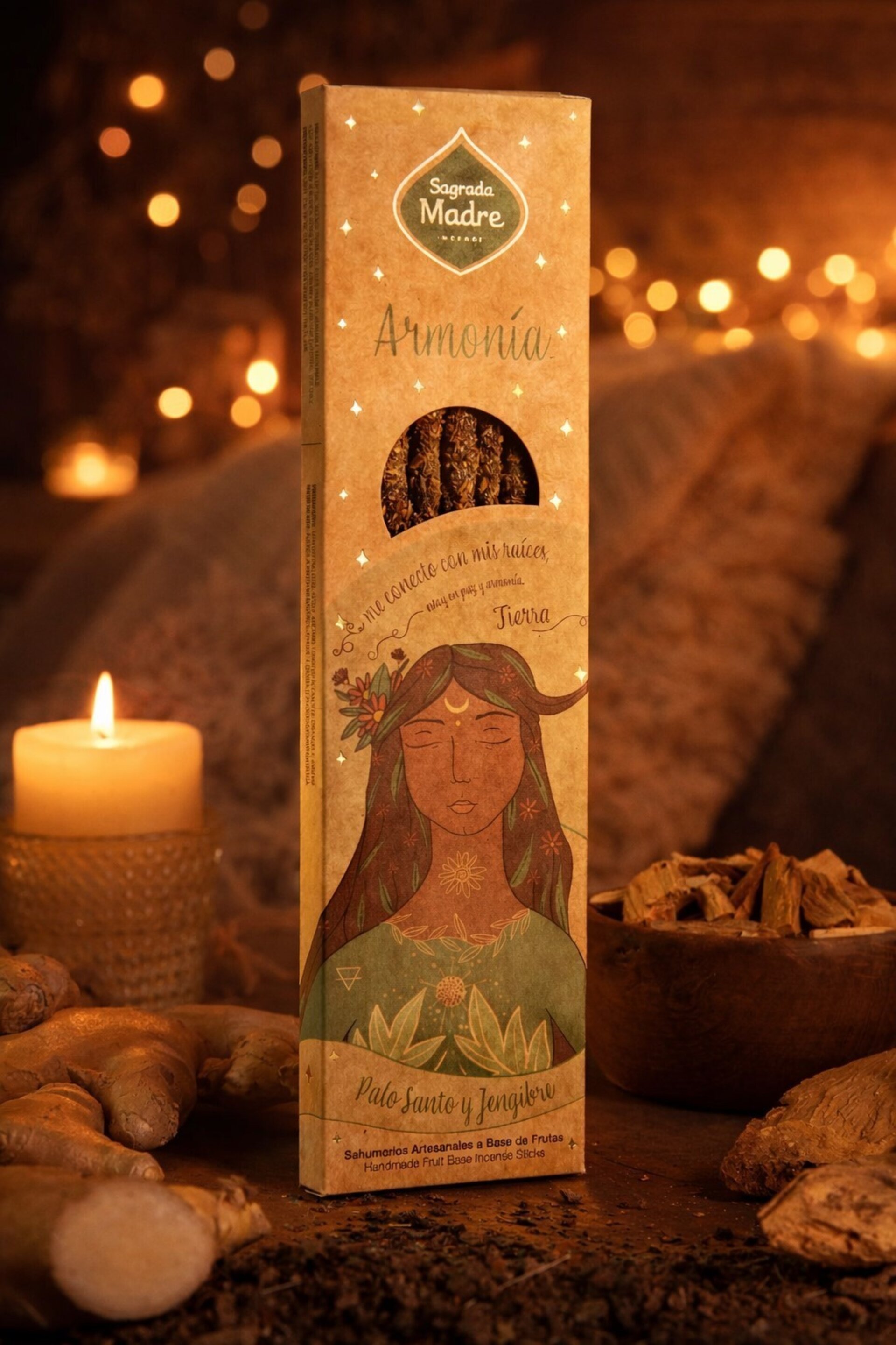 Incienso Sagrada Madre Palo Santo y Jengibre – Armonía - 3