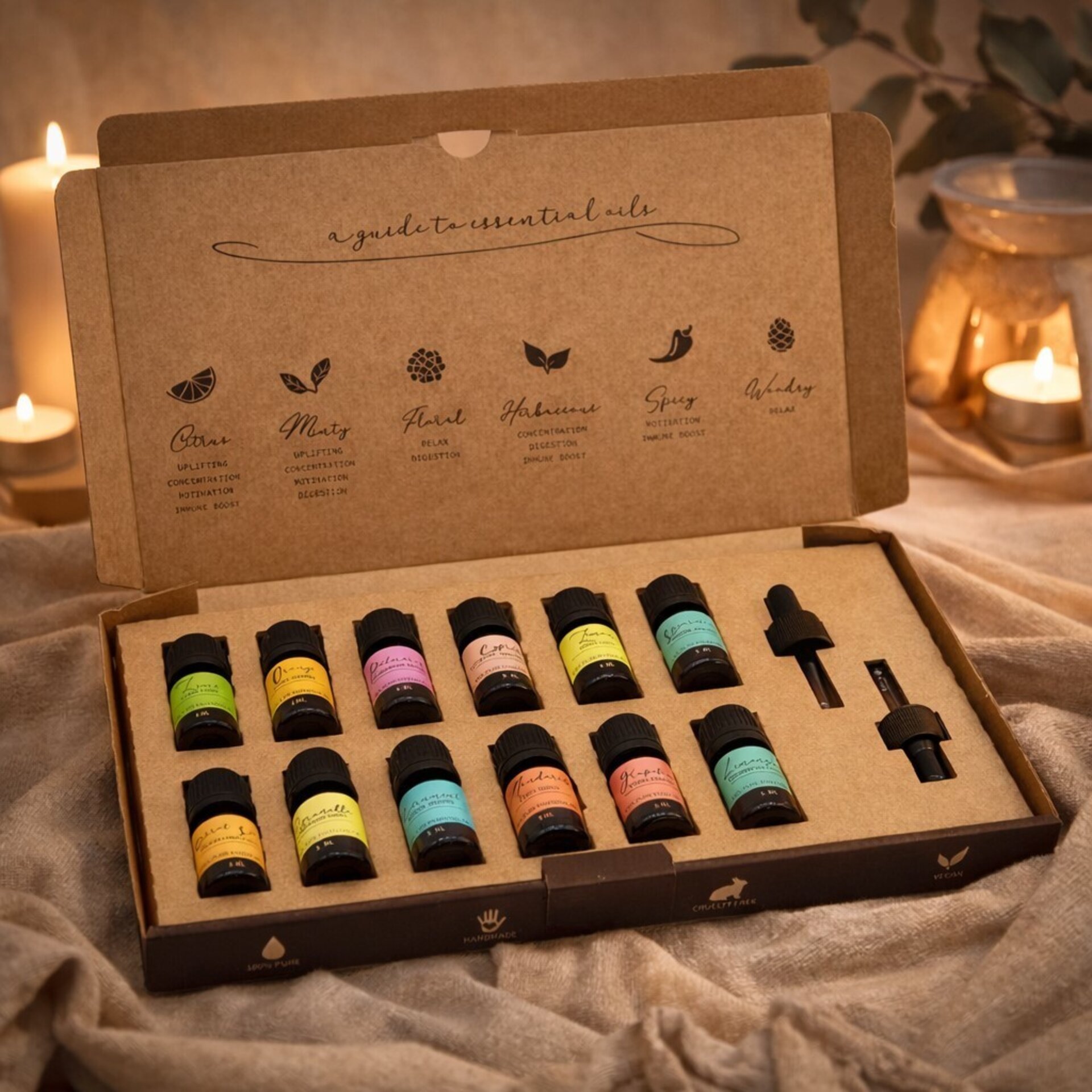 Set de Aceites Esenciales para Aromaterapia Ancient Wisdom 12x5ml - 2