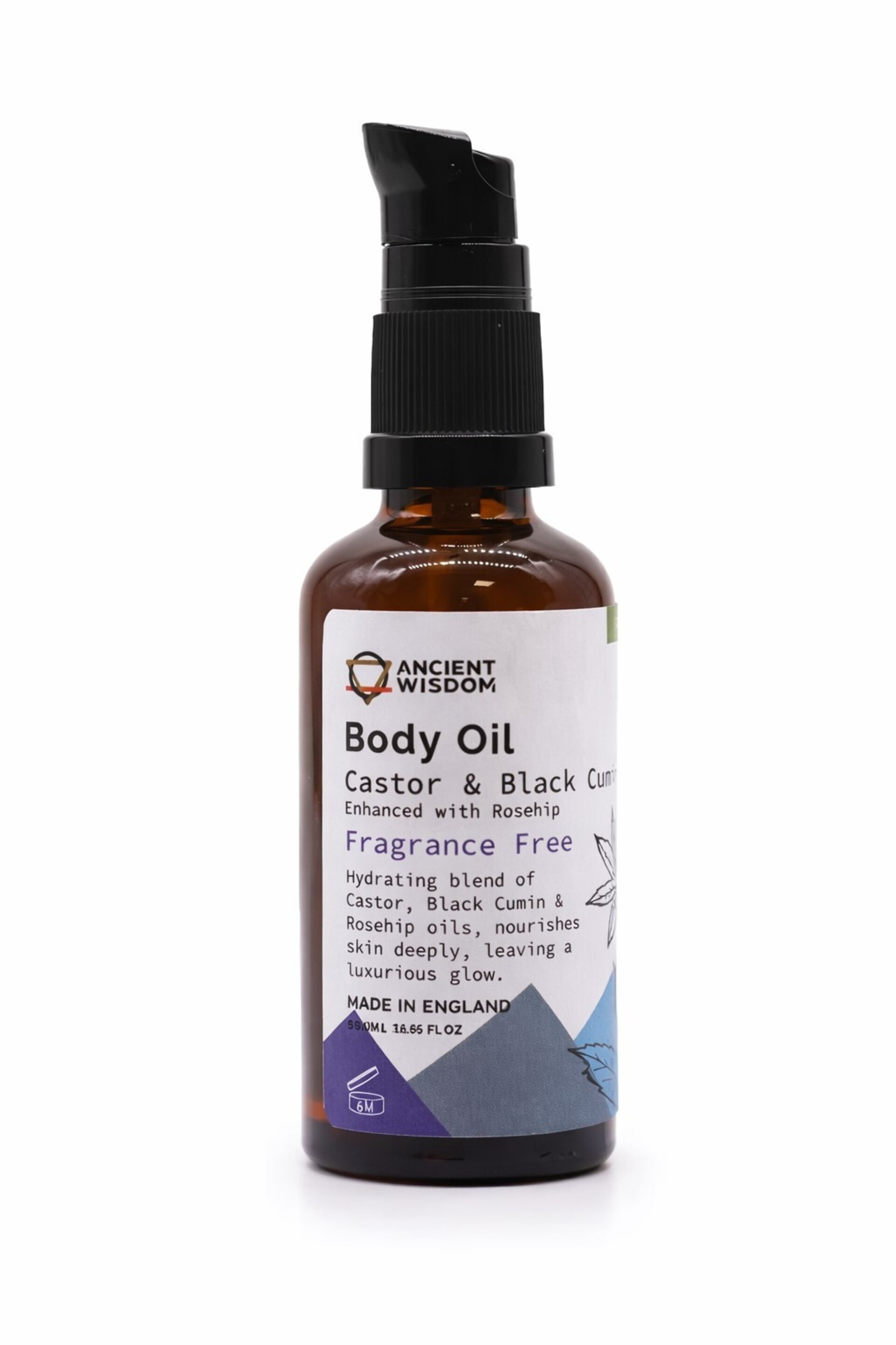 Aceite Corporal Orgánico Rosa Mosqueta (sin fragancia) 50ml Ancient Wisdom - 1