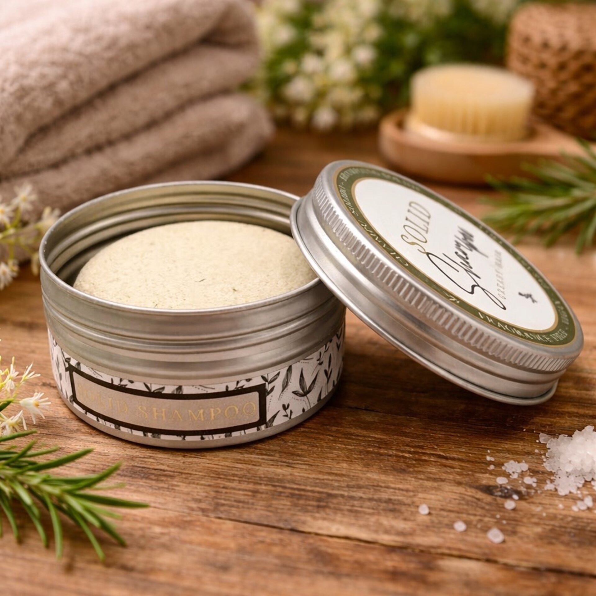 Champú Sólido Argán y Romero Cabello Seco y Teñido – Artesanal y Vegano | 70 g - 2