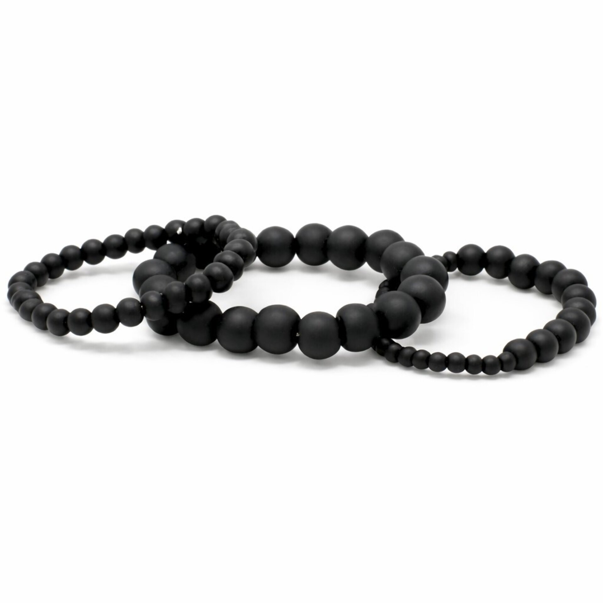 Pulseras unisex de madera de coco y palo negro | Blackwood Beans artesanales - 1