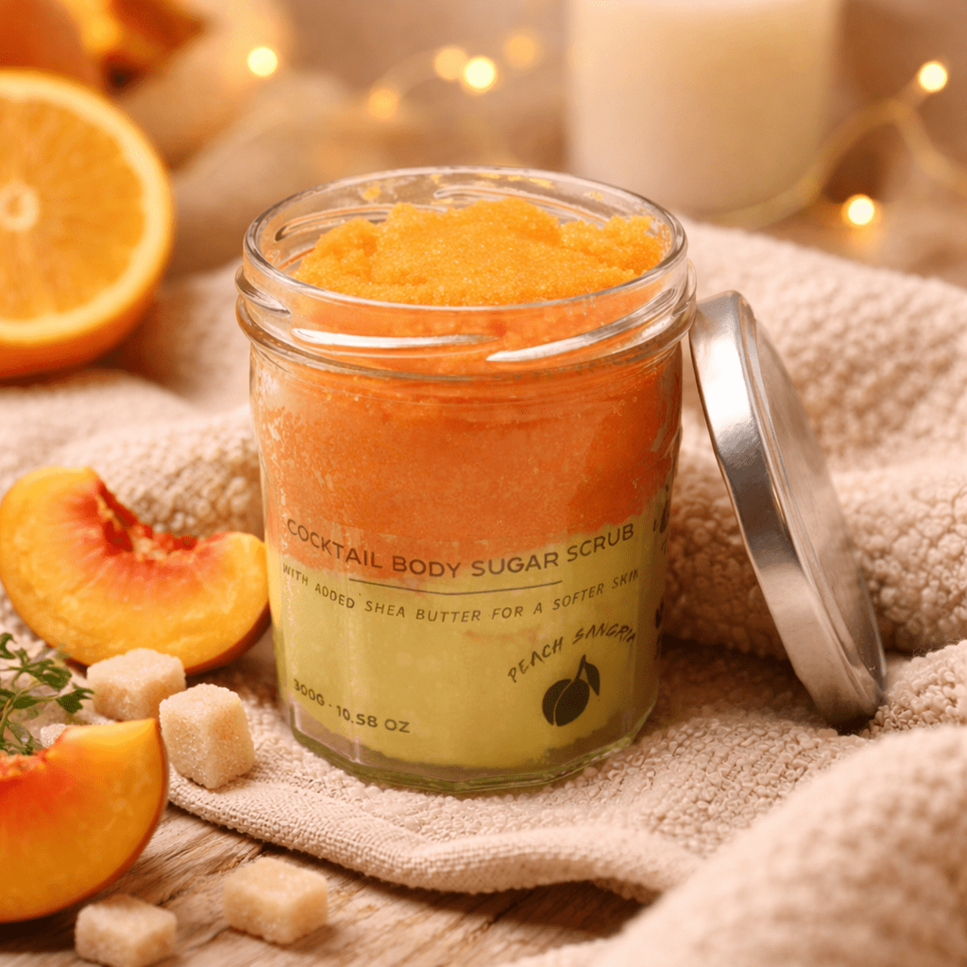 Exfoliante Corporal de Azúcar Sangría de Melocotón 300 g | Cocktail Sugar - 2