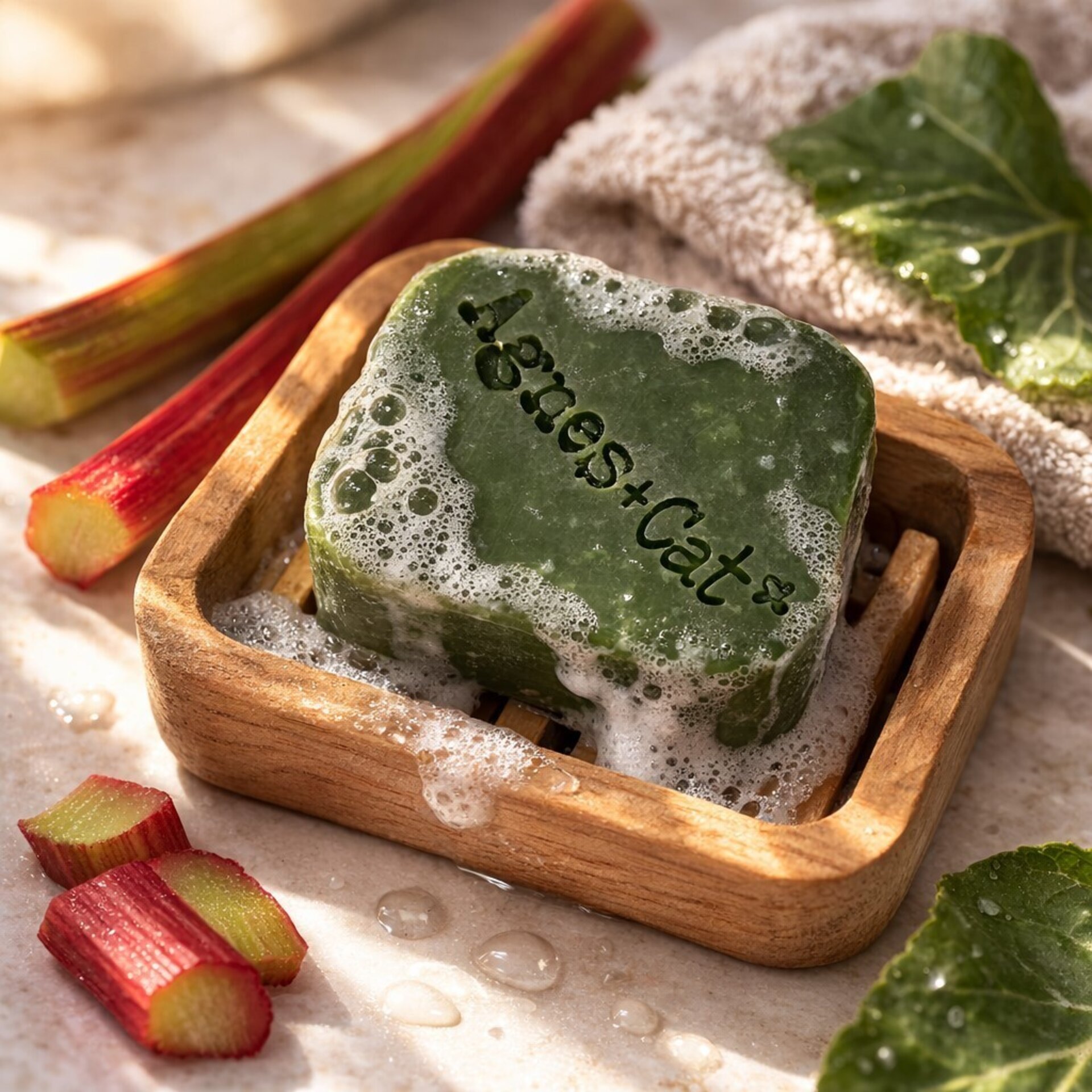 Champú Sólido para Cabello Seco, Rizado y Encrespado Ruibarbo| Agnes & Cat - 2