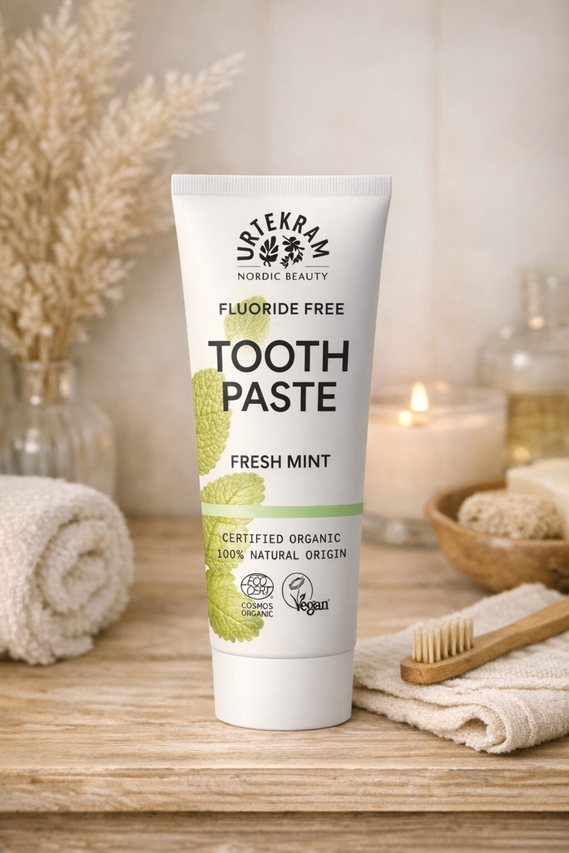 Dentífrico vegano sin flúor menta fresca | Pasta de dientes natural · Urtekram - 2