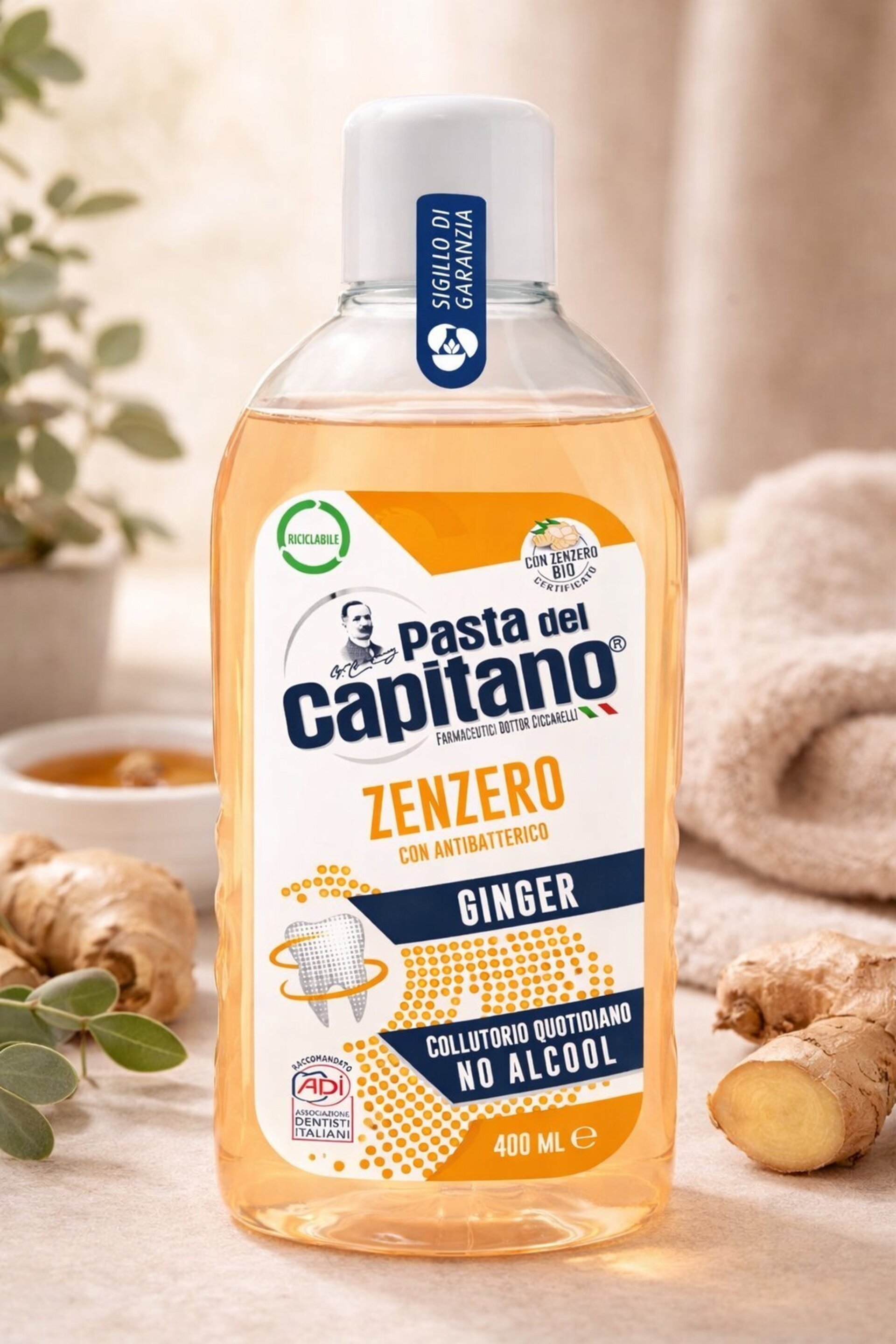 Enjuague Bucal Antibacteriano de Jengibre 400 ml – Pasta del Capitano - 2