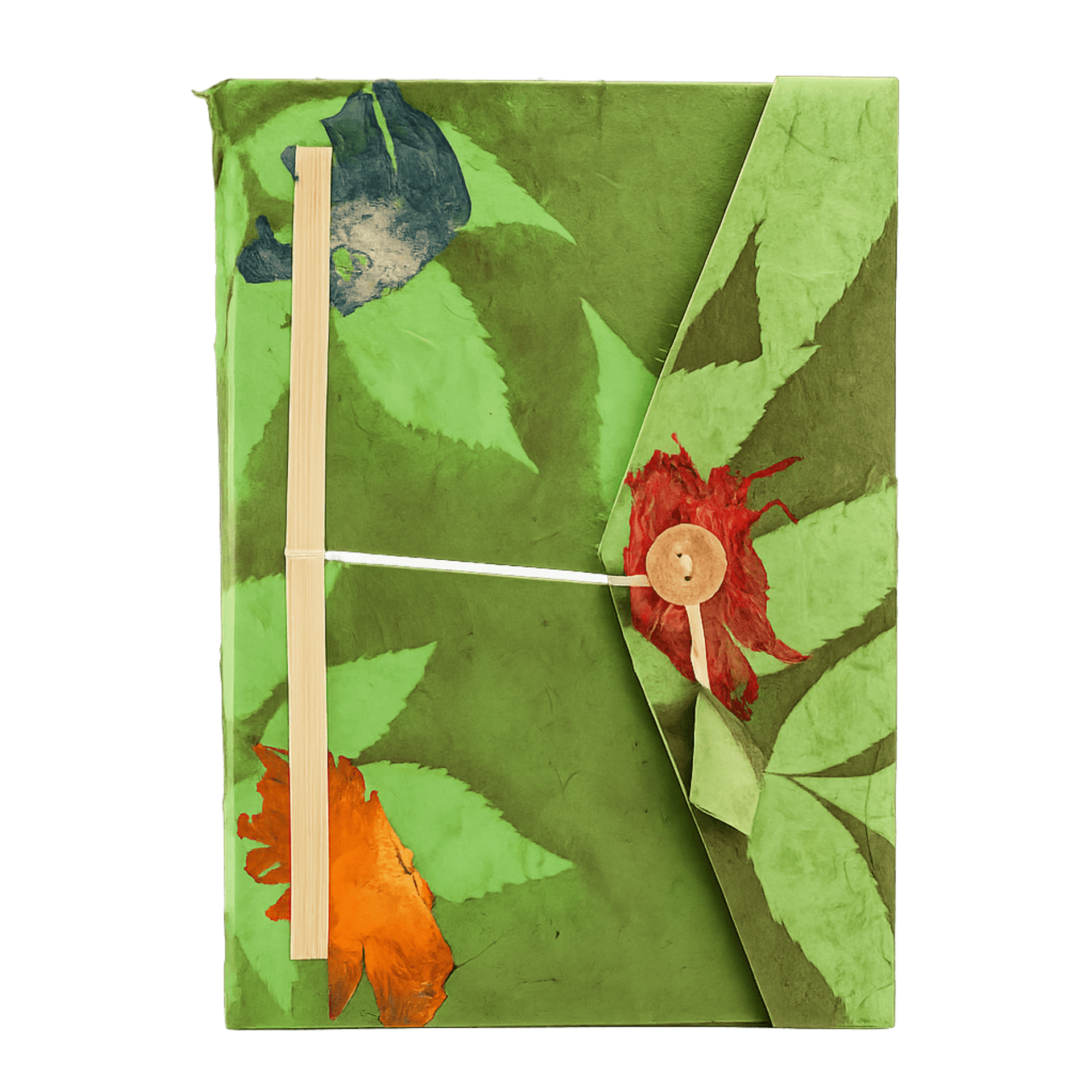 Cuaderno Lokta con diseño floral (21x15cm) – Nepal - 1