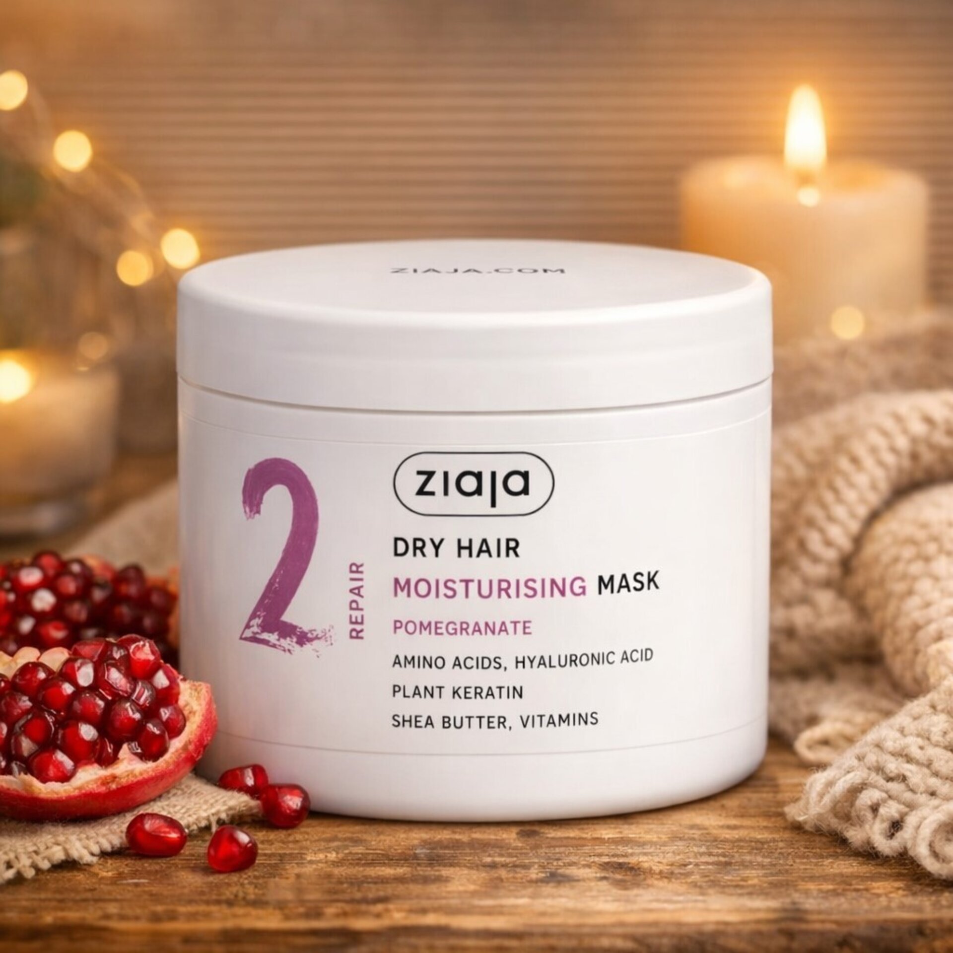 Mascarilla Capilar Hidratante de Granada Plant Essentials 350ml | Ziaja - 3