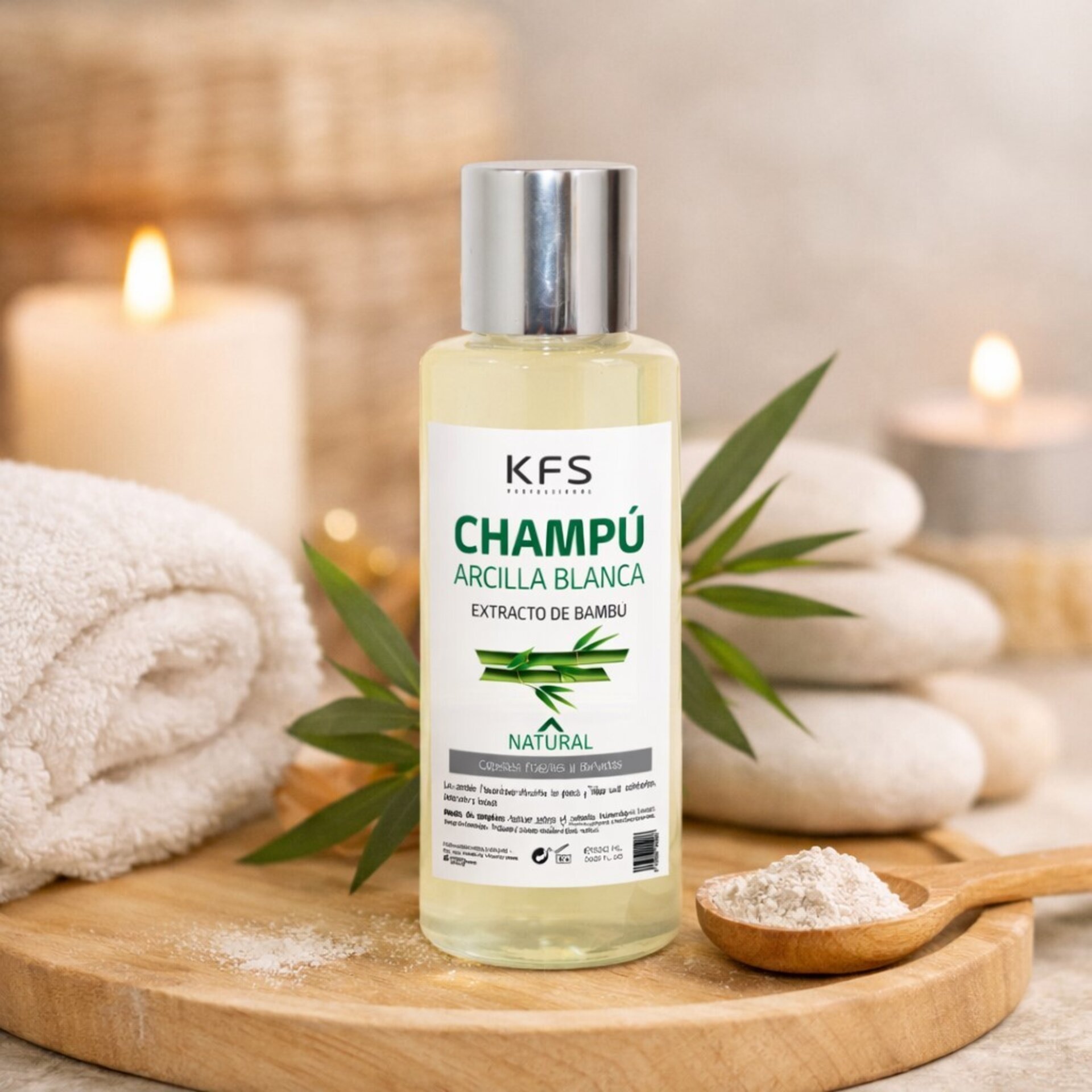 Champú Arcilla Blanca y Bambú KFS Professional | Cabello frágil y graso - 3