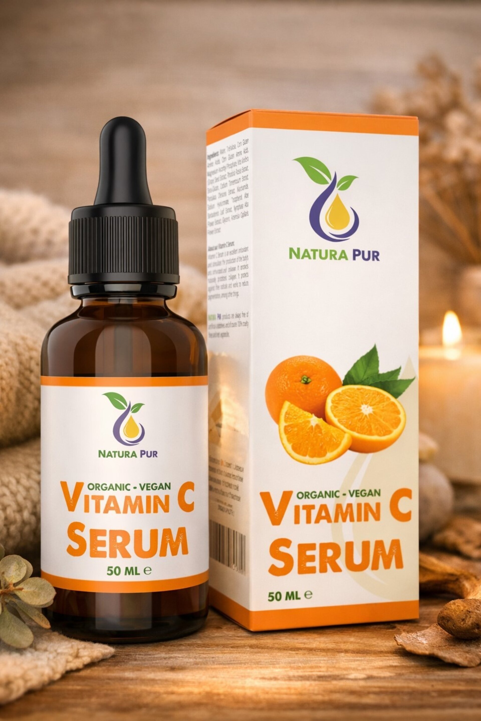 Sérum Vitamina C 20% con Ácido Hialurónico Vegano Natura Pur 50ml | NASITA & CO - 2