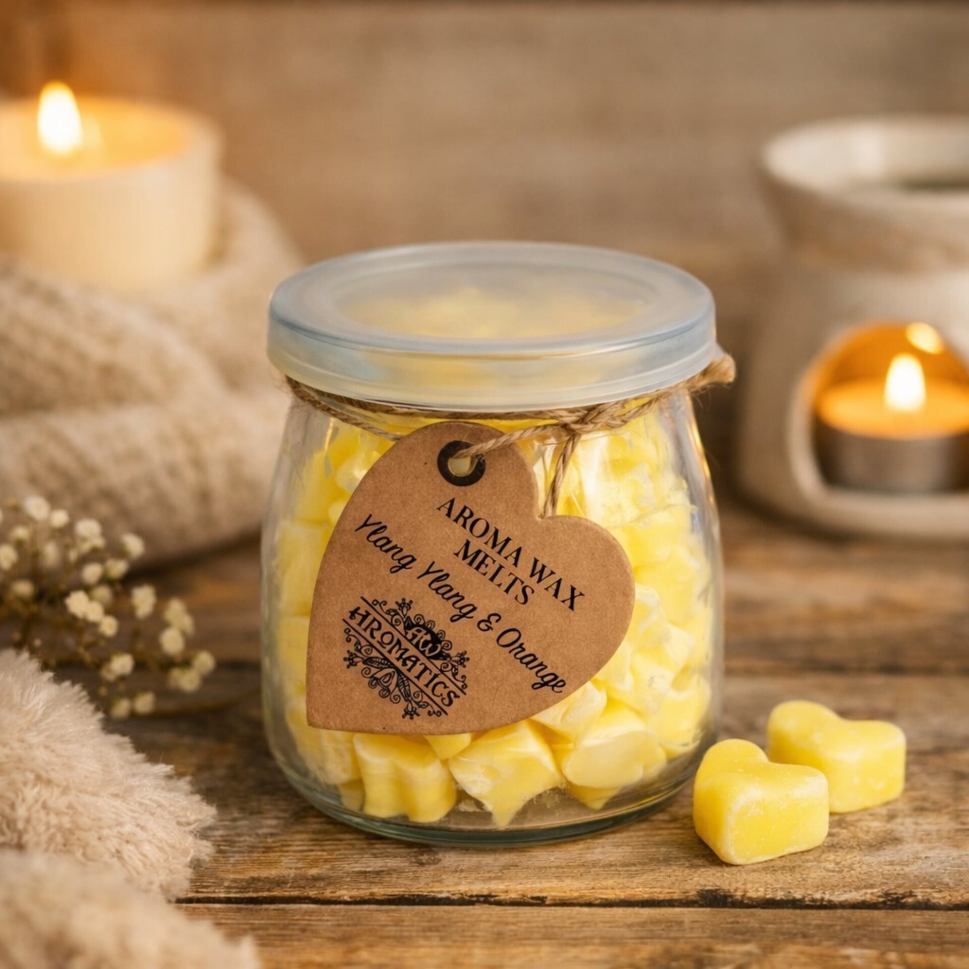 Pastillas de cera aromática de soja (Wax Melts) Nuez Moscada y Limón - 2