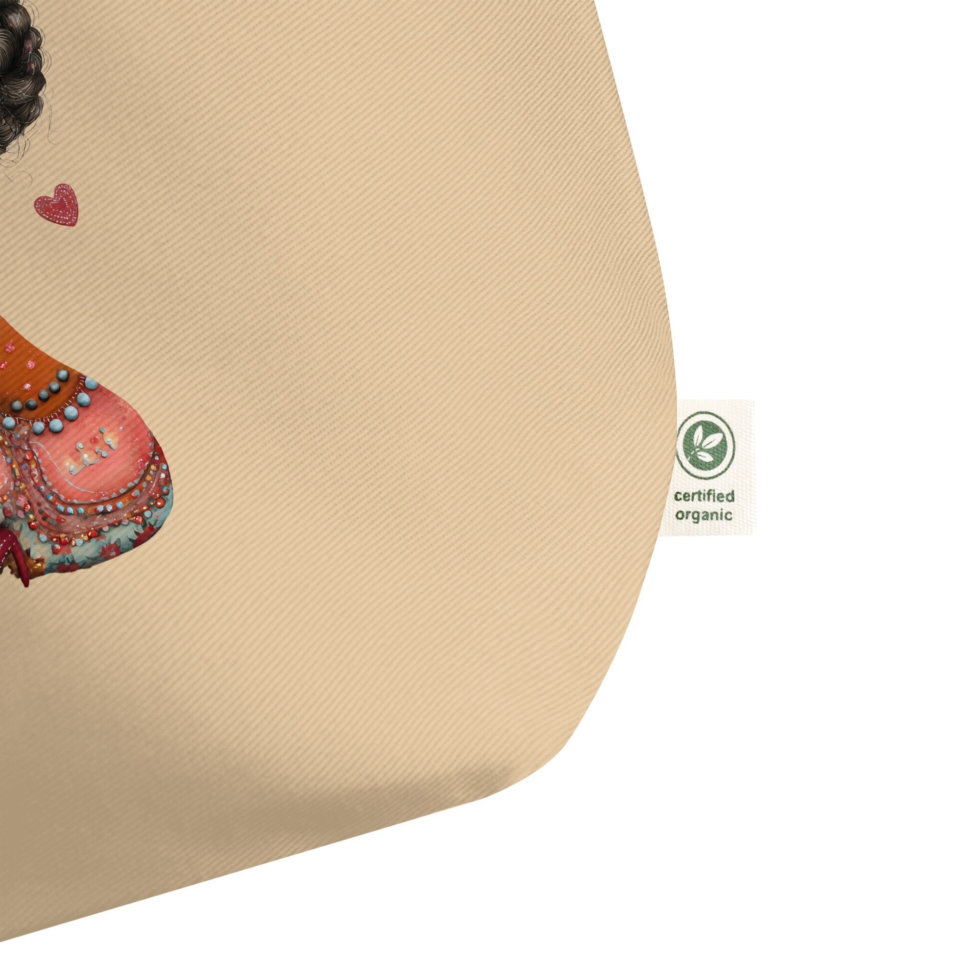 Tote Bag grande de algodón orgánico Sakura & Cat - 5