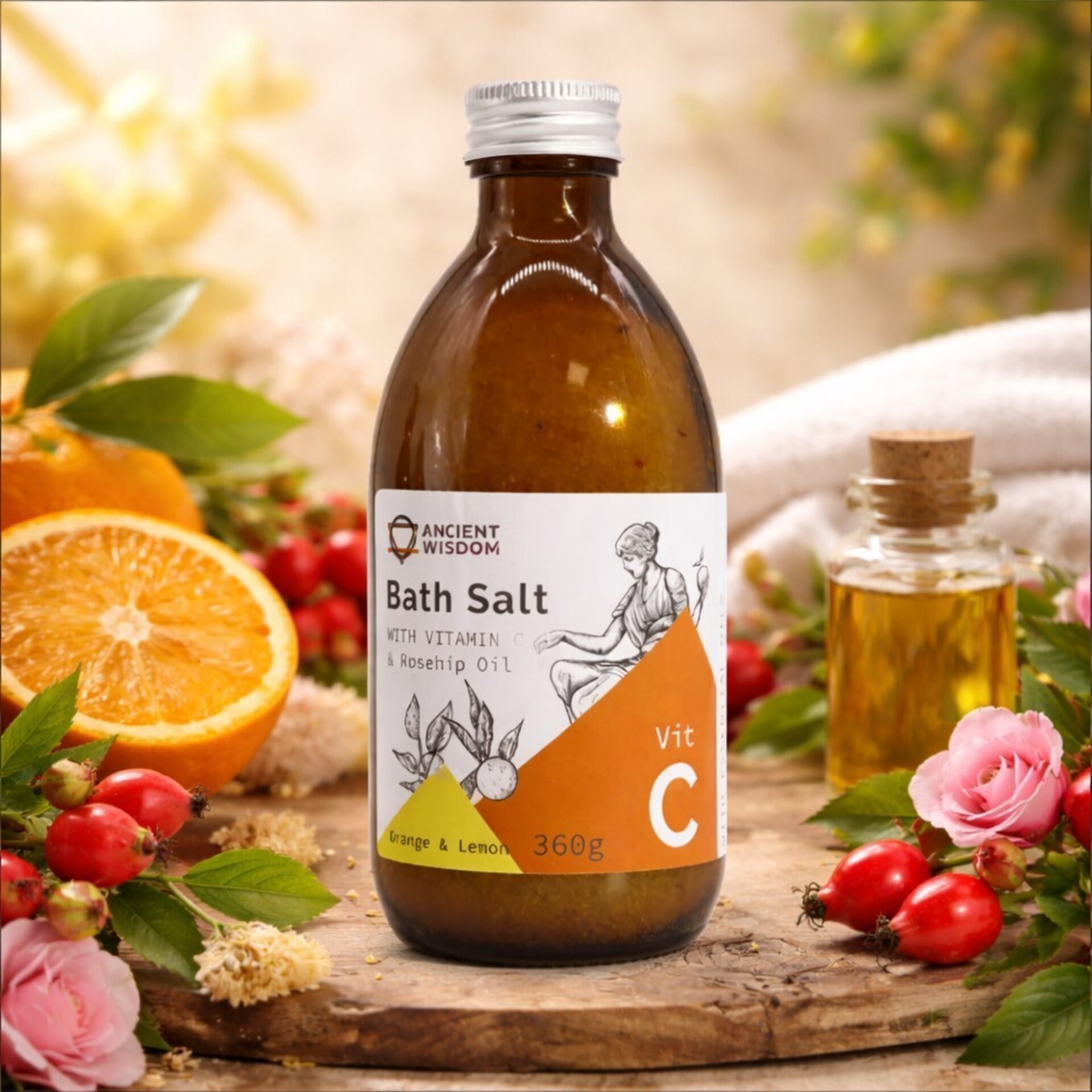 Sal de Baño Vitamina C con Rosa Mosqueta | Ancient Wisdom - 2