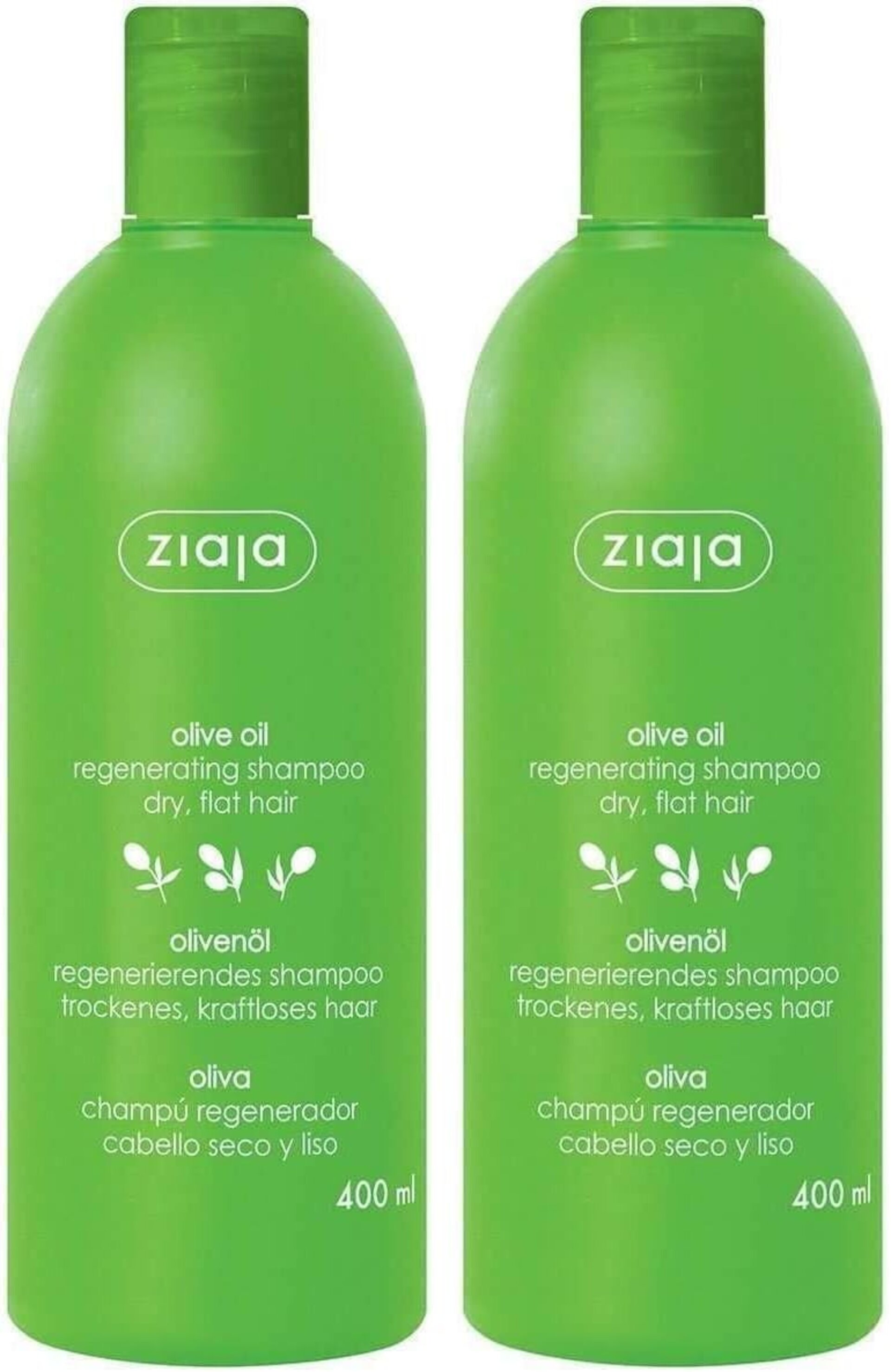 Champú de Aceite de Oliva 400 ml Pack 2| Ziaja Olive Nutritivo para Cabello Seco - 1