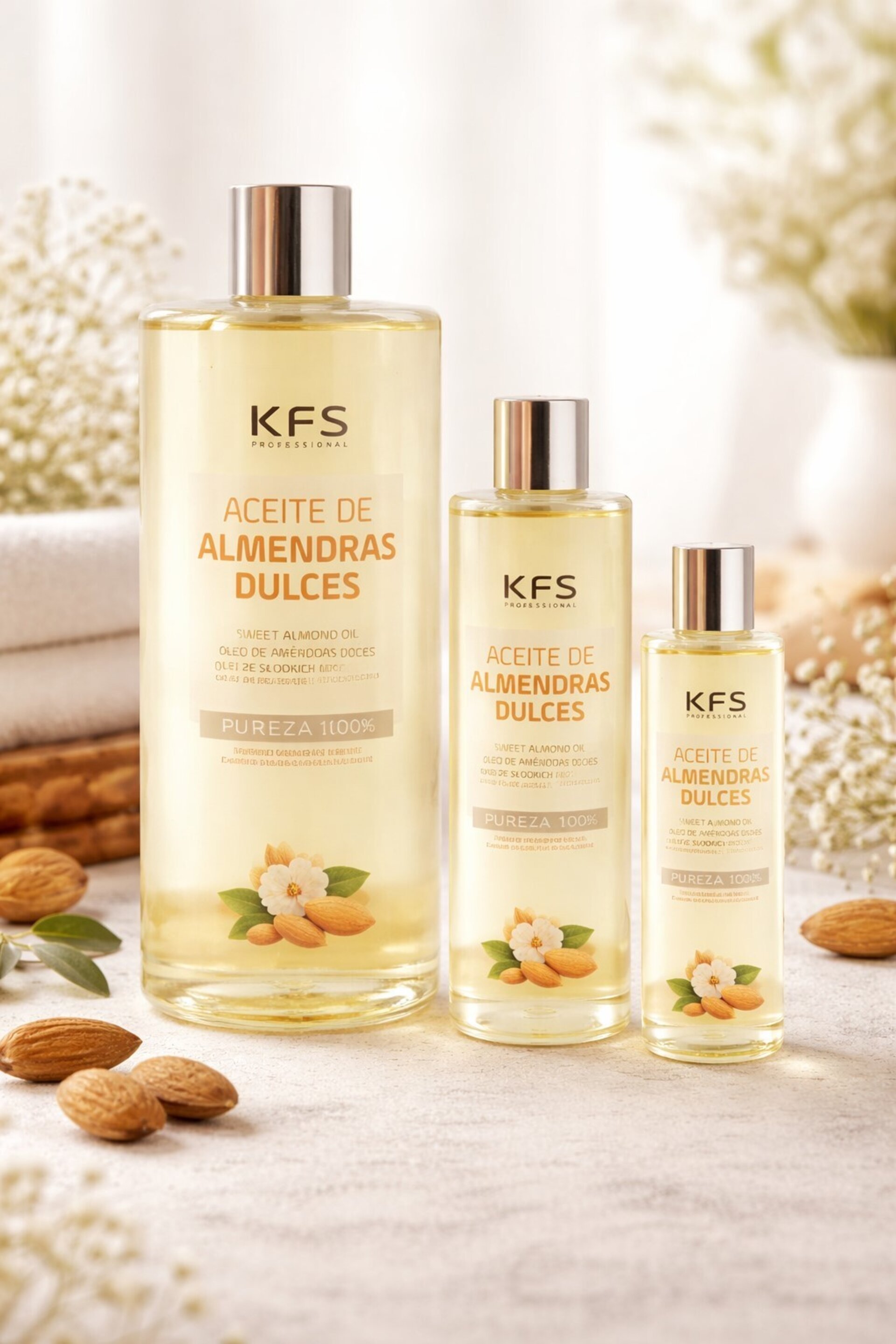 Aceite de Almendras Dulces 100% Puro | Piel y Cabello | KFS Professional - 3