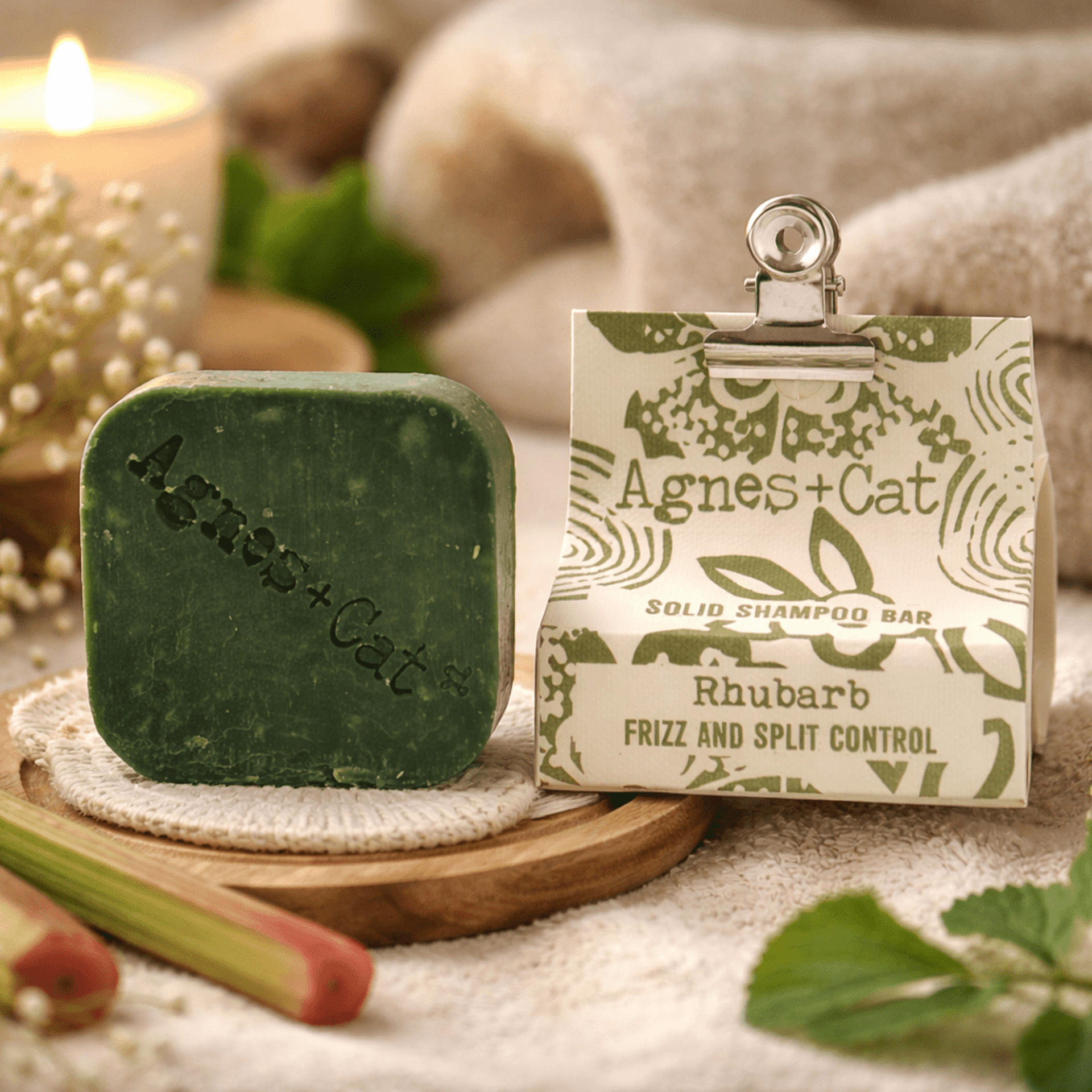 Champú Sólido Ruibarbo – Cabello Seco y Encrespado | Agnes & Cat - 2