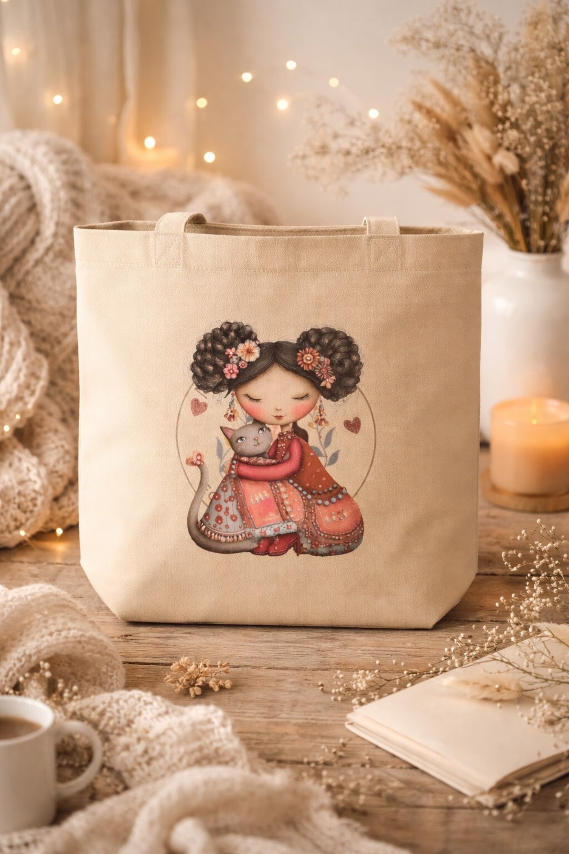 Tote Bag algodón orgánico Boho & Cat | Nasita & Co. - 2